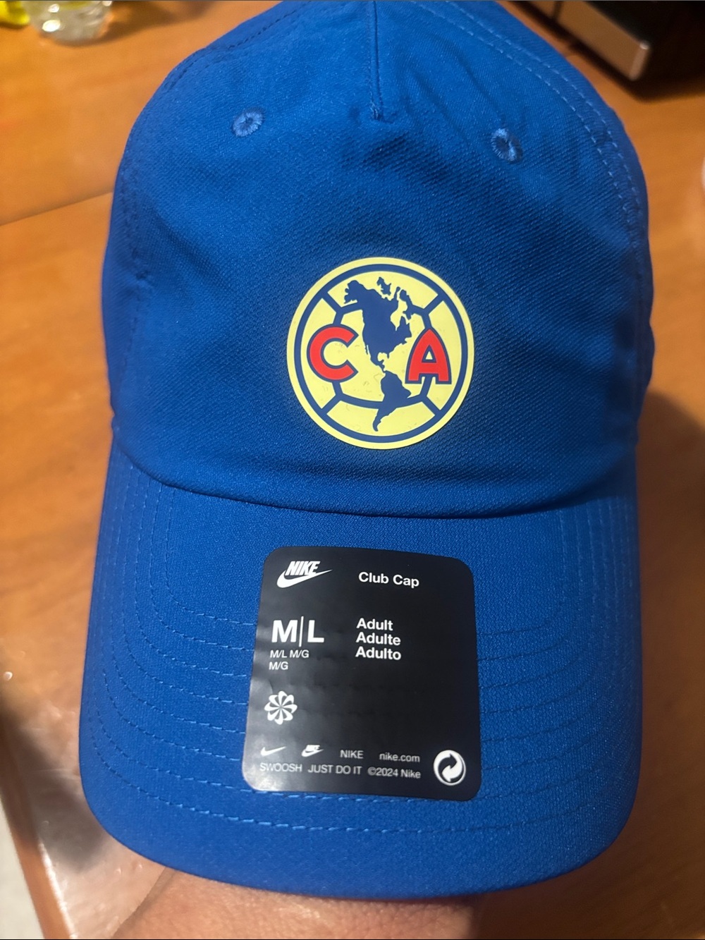 Nike Blue Club Cap with Yellow & Red Club América Emblem